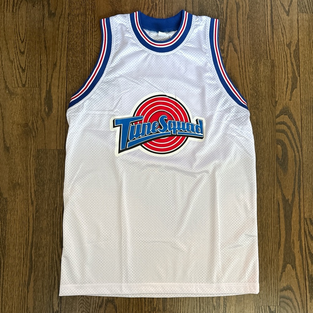 Vintage Space Jam Bill Murray White Tune Squad Jersey